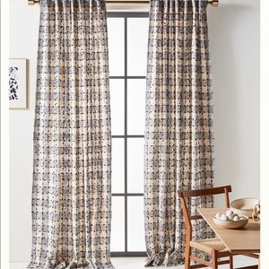 NWT Pair Anthropologie Ezra Plaid Curtains Panels